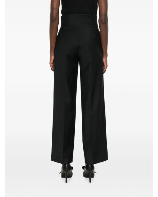 DE SANTIS Black Pleated Trousers