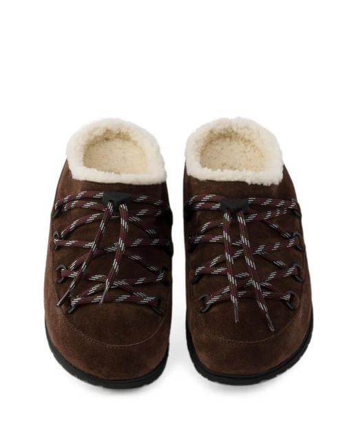 Prada Brown Suede Mules