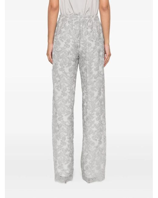 Pantaloni A Fiori di Ermanno Scervino in Gray