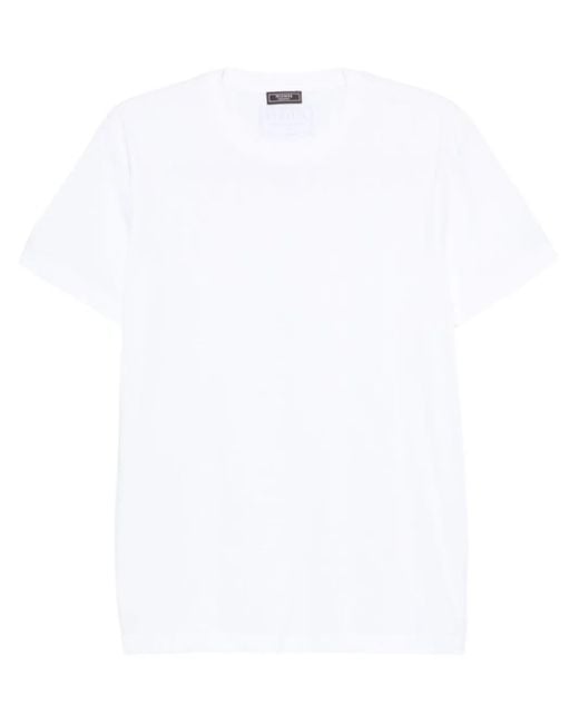 Peserico White Logo-Print T-Shirt for men