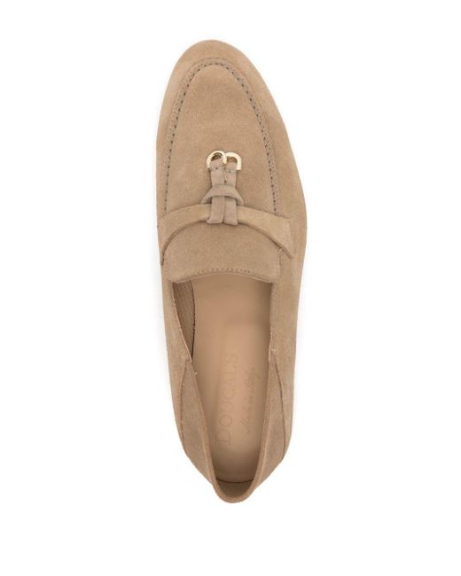 Doucal's Natural Knot-detail Suede Loafers