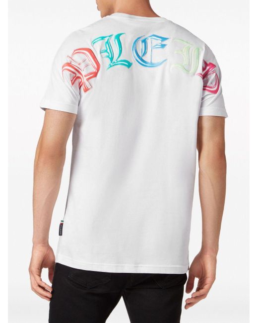 Camiseta con estampado gráfico Philipp Plein de hombre de color White