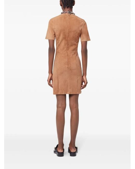 Rabanne Gesmockte Mini-Jurk in het Brown