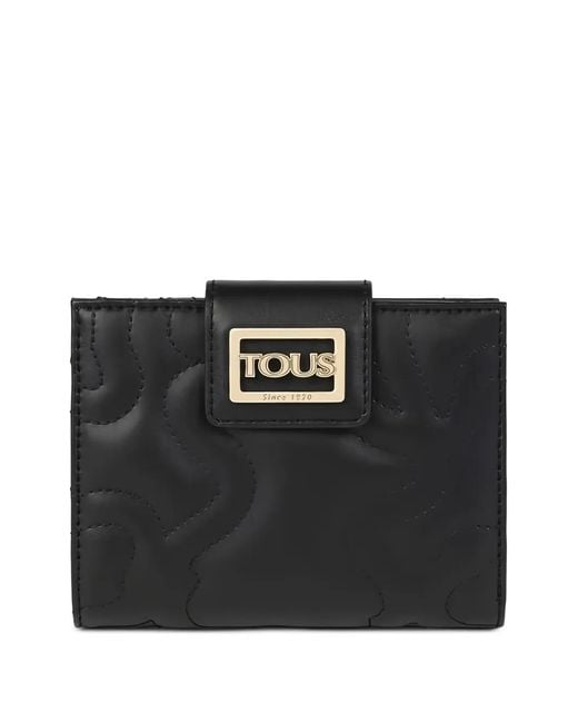 Tous Black Embossed-Logo Wallet