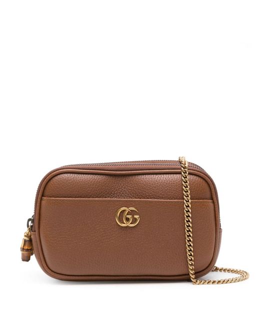 Gucci Brown Double G Super Mini Bag