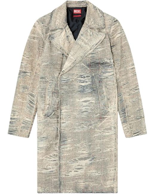 DIESEL Gray D-Isco-Fsg Coat for men