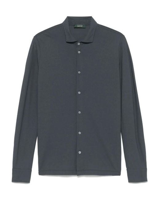 Zanone Gray Jersey Shirt for men