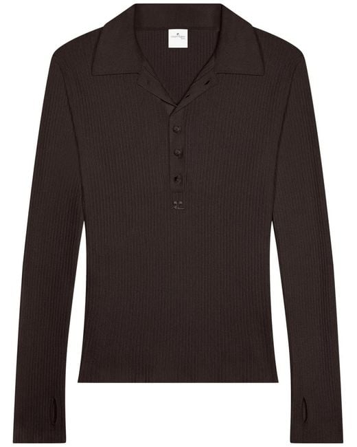 Courreges Wollen Polo in het Black voor heren