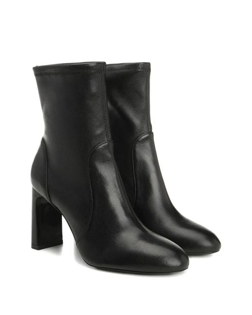 Stuart Weitzman Black 60Mm Block-Heel Ankle Boots