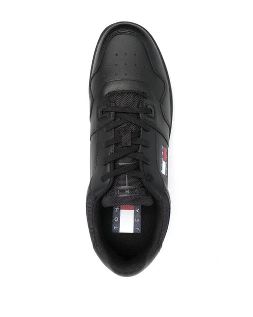 Tommy Hilfiger Black Retro Basket Sneakers for men