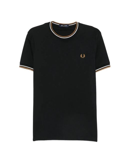 Fred Perry Black Twin-Tipped T-Shirt for men