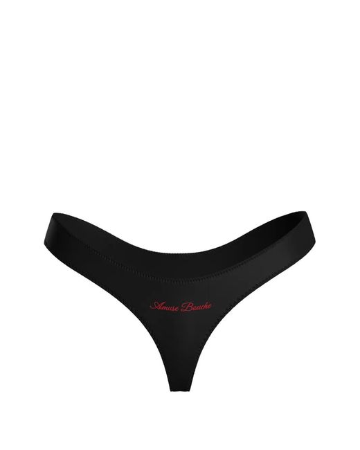 String Dédicace Brodé Scandale en coloris Black