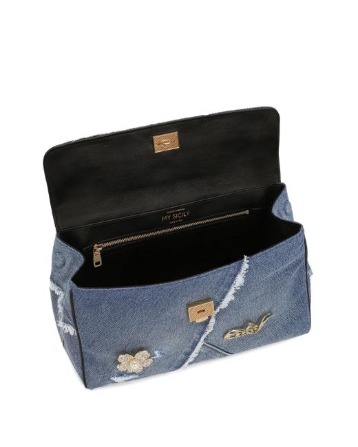 Dolce & Gabbana My Sicily Denim Handbag Blue