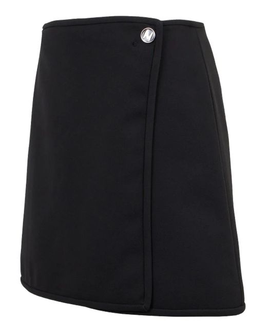 MSGM Black Button-Fastening Mini Skirt