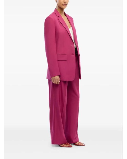 Another Tomorrow Purple Single-Breasted Blazer