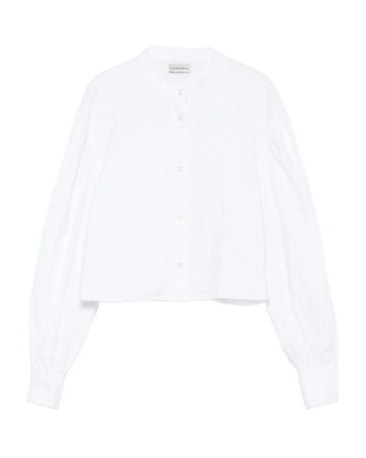 Officine Generale White Button-Cuffed Blouse