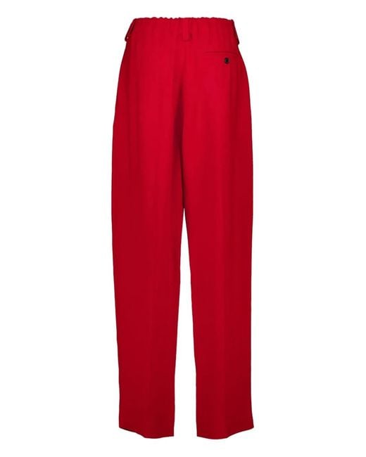 Givenchy Red Pleated Trousers