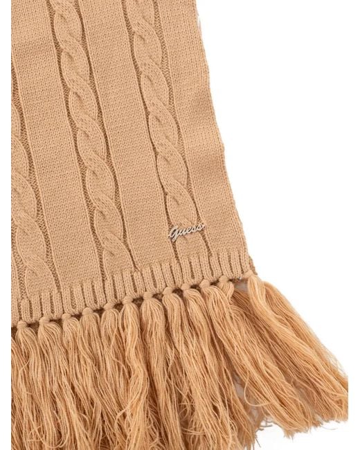 Guess Natural Cable-Knit Scarf