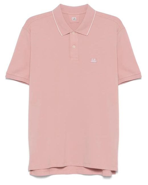 Polo Con Applicazione Logo di C P Company in Pink da Uomo
