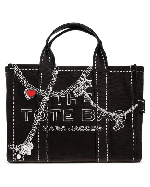 Marc Jacobs Black Handtasche mit Ketten-Print