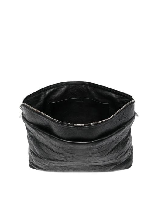 Rick Owens Black Big Adri Zip-Closure Lambskin Tote Bag