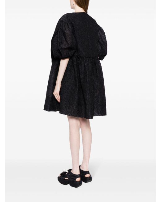 Simone Rocha Black Gesmoktes Kleid mit Oversized-Schleife