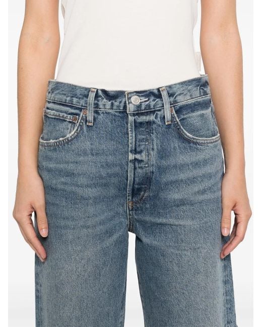 Agolde Blue 90's Denim Shorts