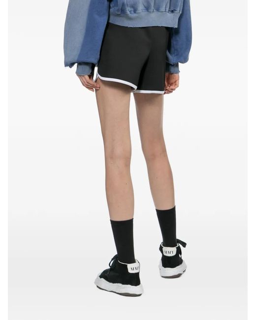 Maison Mihara Yasuhiro Black Logo-Patch Skort