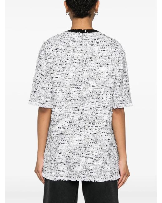 Balmain Tweed Top in het White