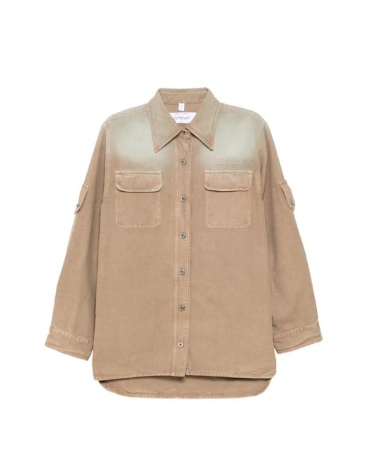 Off-White c/o Virgil Abloh Natural Spray Shirt Jacket