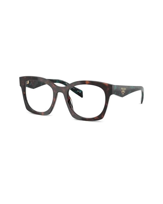 Prada Brown Geometric-Frame Glasses