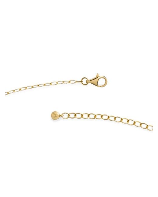 Monica Vinader White Oval-Link Slim-Chain Necklace
