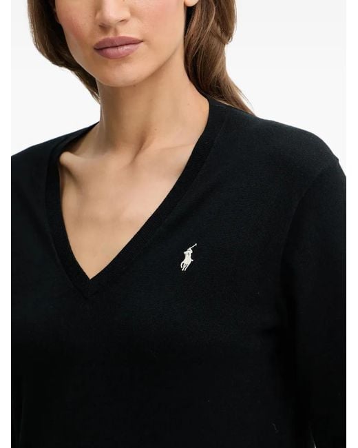 Polo Ralph Lauren Black Pullover mit V-Ausschnitt