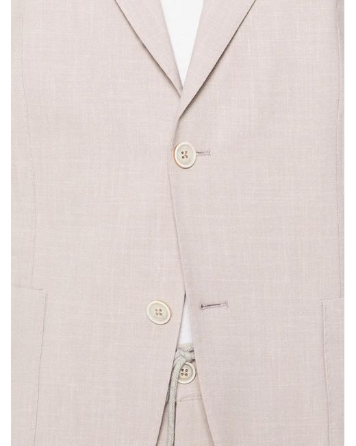 Eleventy White Single-Breasted Suit for men