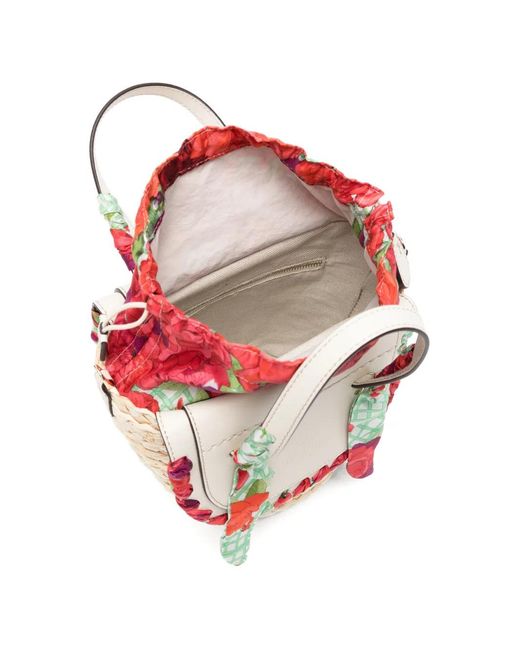 CUBA LAB Natural Habanera Floral-Print Bucket Bag