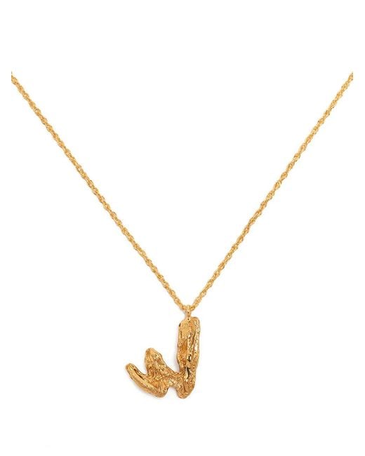 Loveness Lee Metallic W Alphabet Pendant Necklace