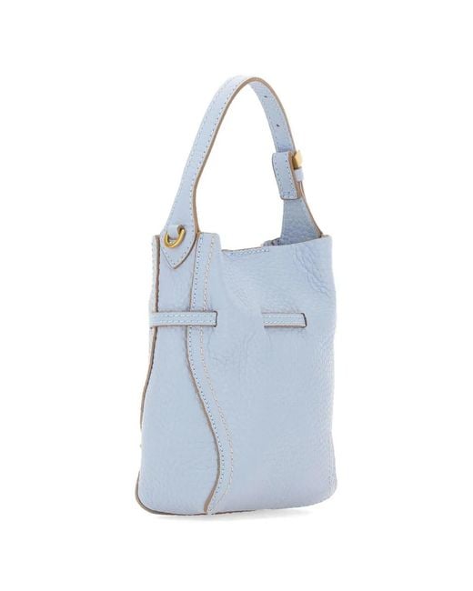 Gianni Chiarini Blue Sienna Bucket Bag