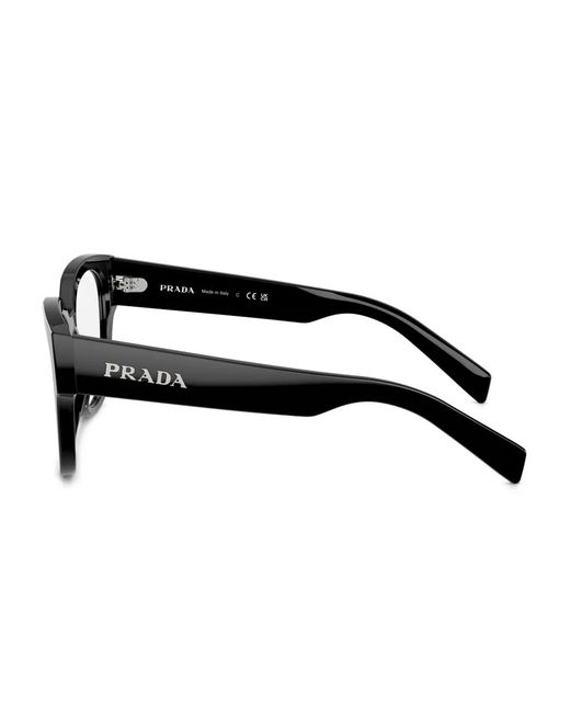 Prada Black Round Cat-Eye Glasses