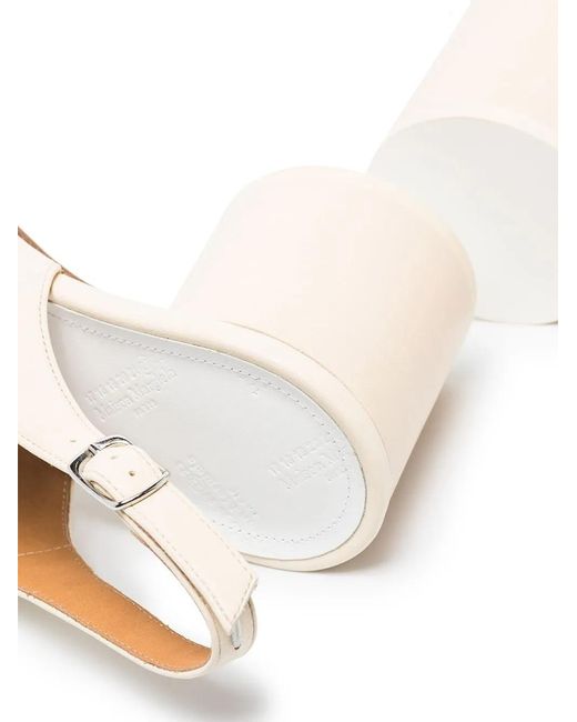 Maison Margiela Natural 60Mm Tabi Slingback Pumps