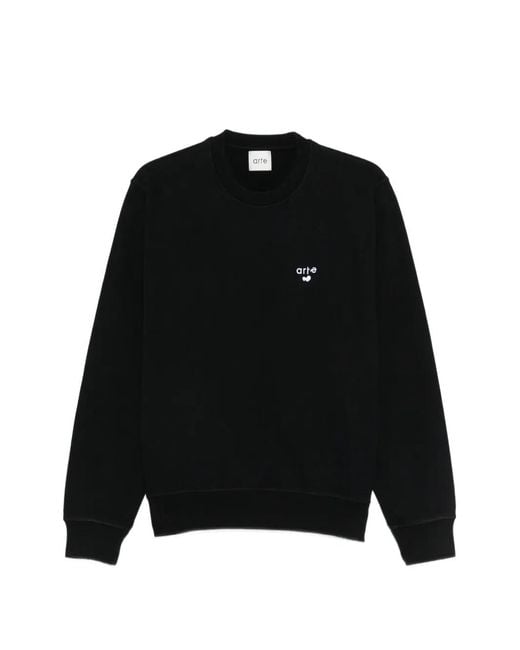 Arte' Black Sweat À Logo Imprimé