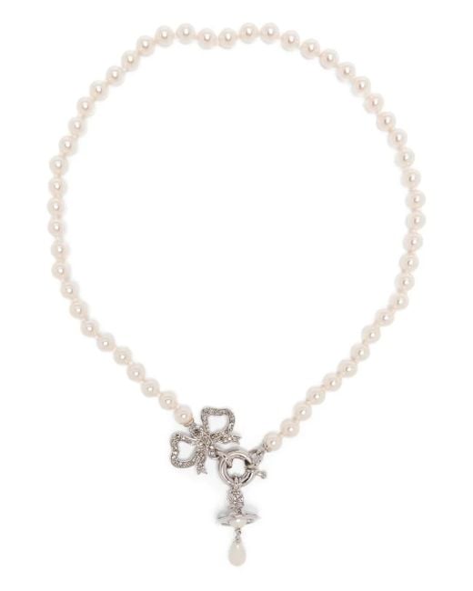 Collana Rigoberta Con Fiocco di Vivienne Westwood in White