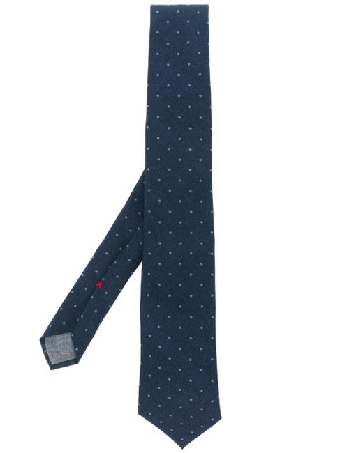 Brunello Cucinelli Stropdas Met Stippen in het Blue voor heren