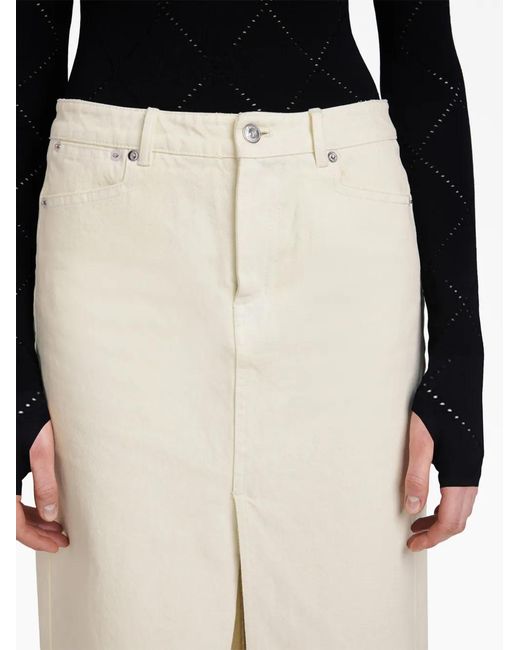 Proenza Schouler White Sloan Washed-Denim Mid Skirt