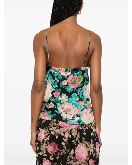 Chloé Black Oberteil Mit Blumenmuster