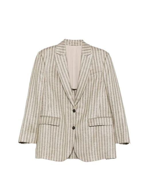 Brunello Cucinelli White Suit-Type Jacket