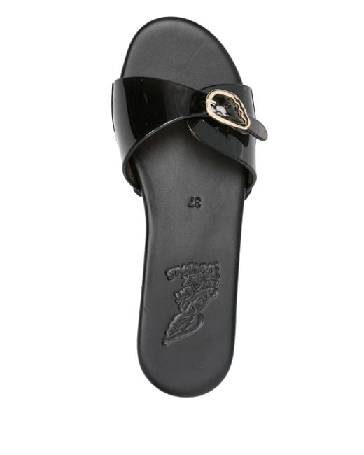Ancient Greek Sandals Black 40Mm Omonia Platform Sandals