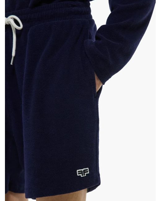 Fursac Blue Towelling Shorts for men
