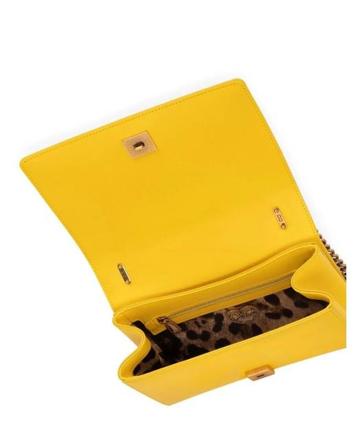 Dolce & Gabbana Devotion Medium Schoudertas in het Yellow