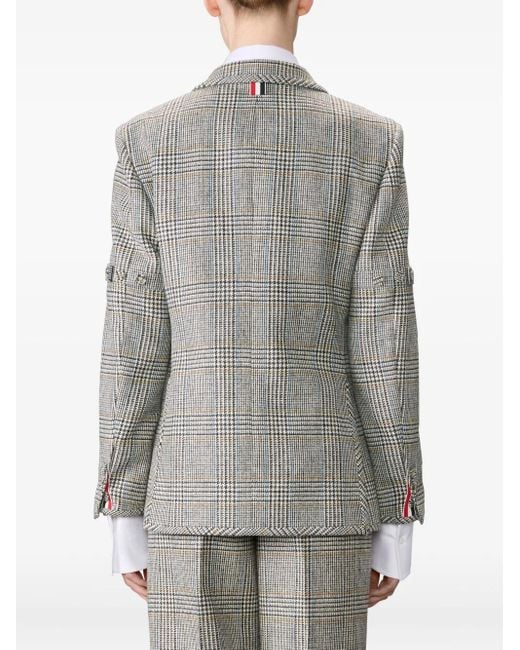 Thom Browne Gray Sakko Mit Hahnentrittmuster