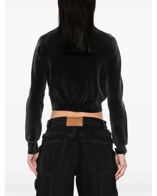 Cárdigan con cuello Alexander Wang de color Black